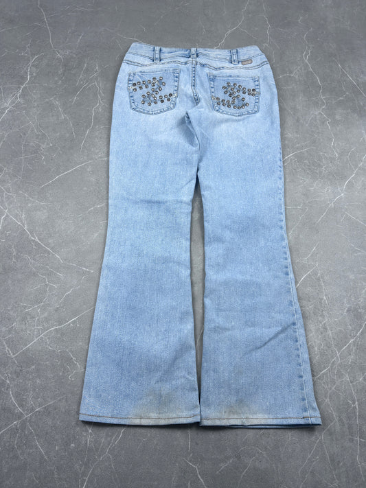 Y2K Bootcut Jeans Damen