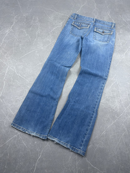 Y2K Bootcut Jeans Damen