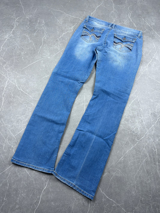 Y2K Bootcut Jeans Damen