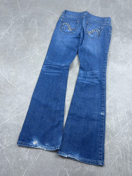 Y2K Bootcut Jeans Damen