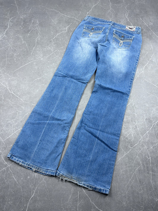 Y2K Bootcut Jeans Damen