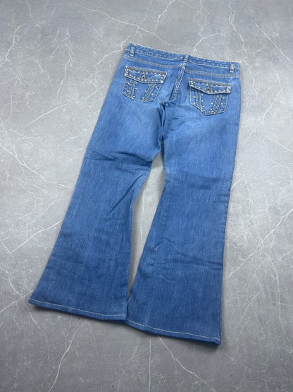 Y2K Bootcut Jeans Damen