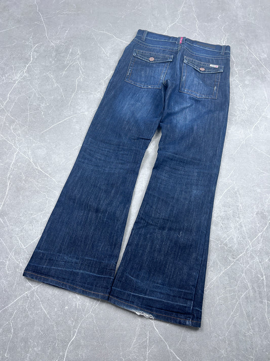 Y2K Bootcut Jeans Damen