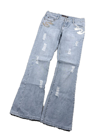 Y2K Bootcut Jeans Damen